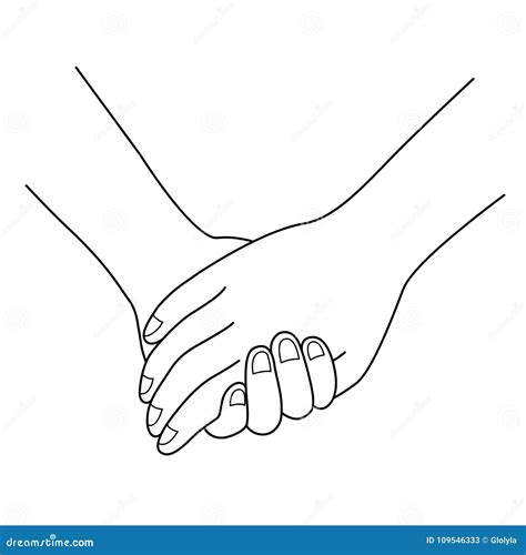 hand holding picture couple|outline of couple holding hands.